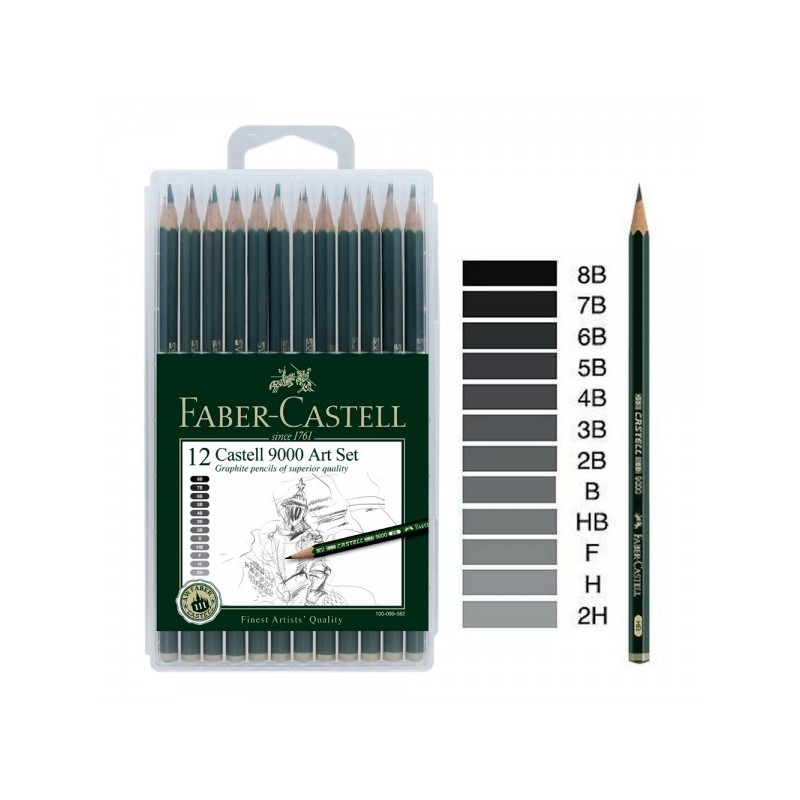 FABER CASTELL 9000 GRAPHITE PENCIL ART SET OF 12pcs 117166 Shopee Malaysia