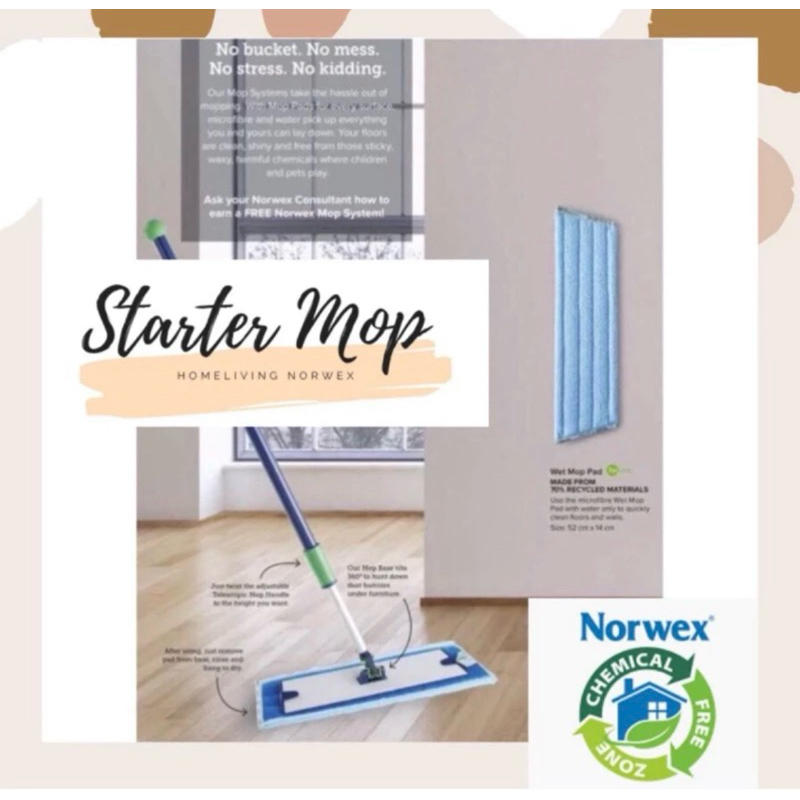 Norwex starter mop set starter wet mop set tiles mop set dry mop set