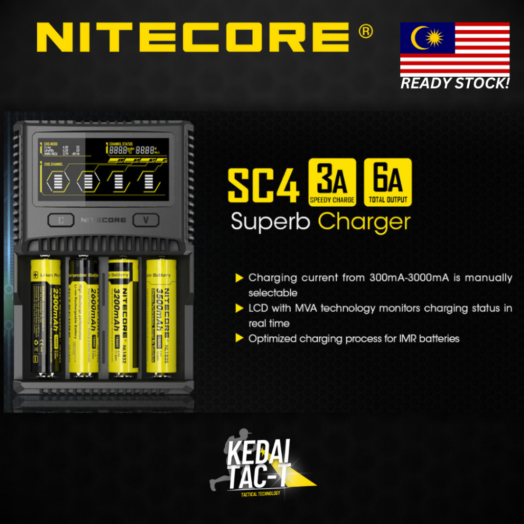 NITECORE SC4 - Superb Charger Lithium-ion Li-ion Battery Charger ...