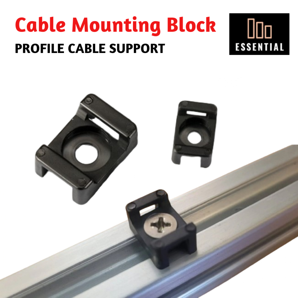 5pcs Cable Tie Mounting Block / Cable Support Block for Aluminium ...