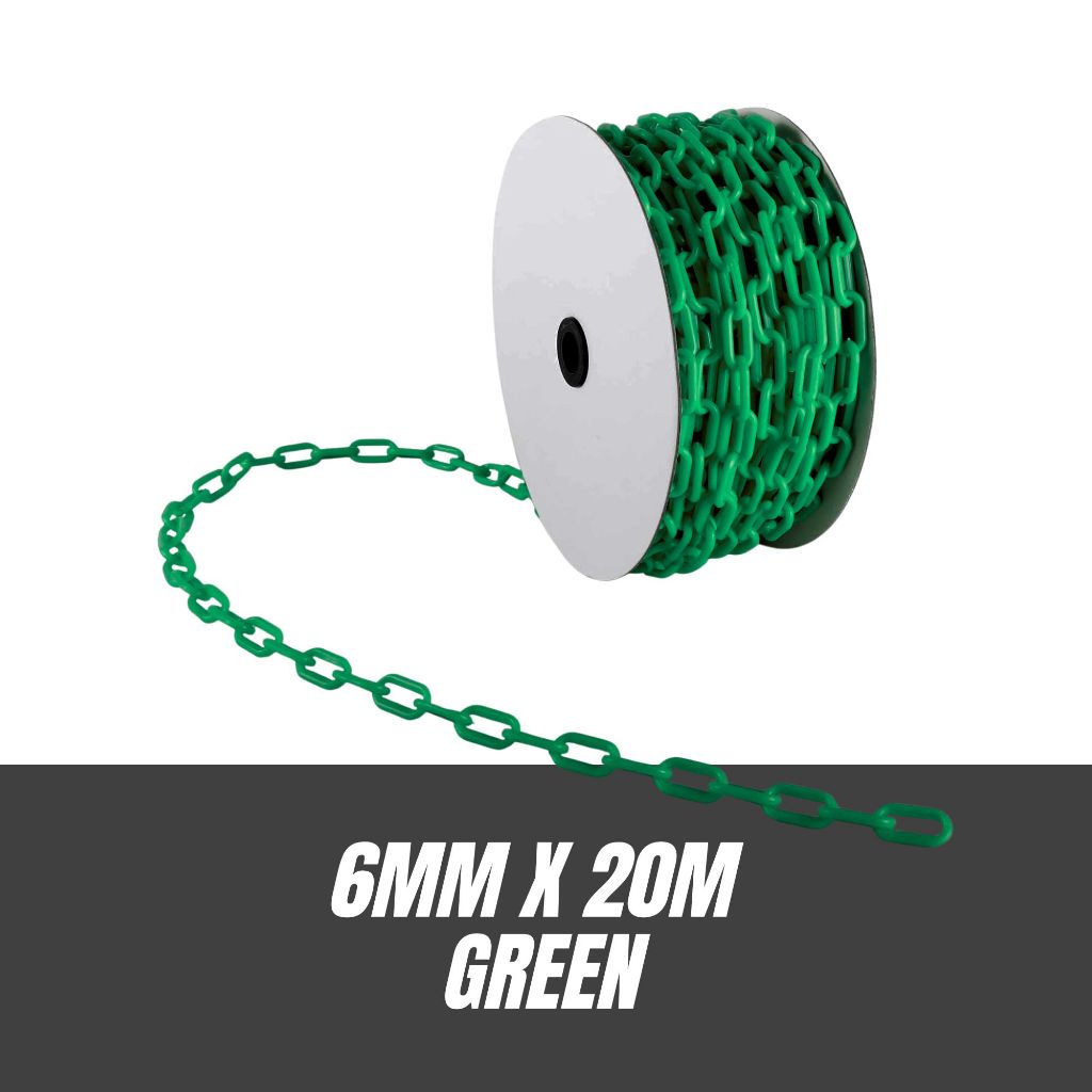 20meter ( 1 ROLL ) Plastic Chain 6mm Width for Safety Road Cone PVC ...