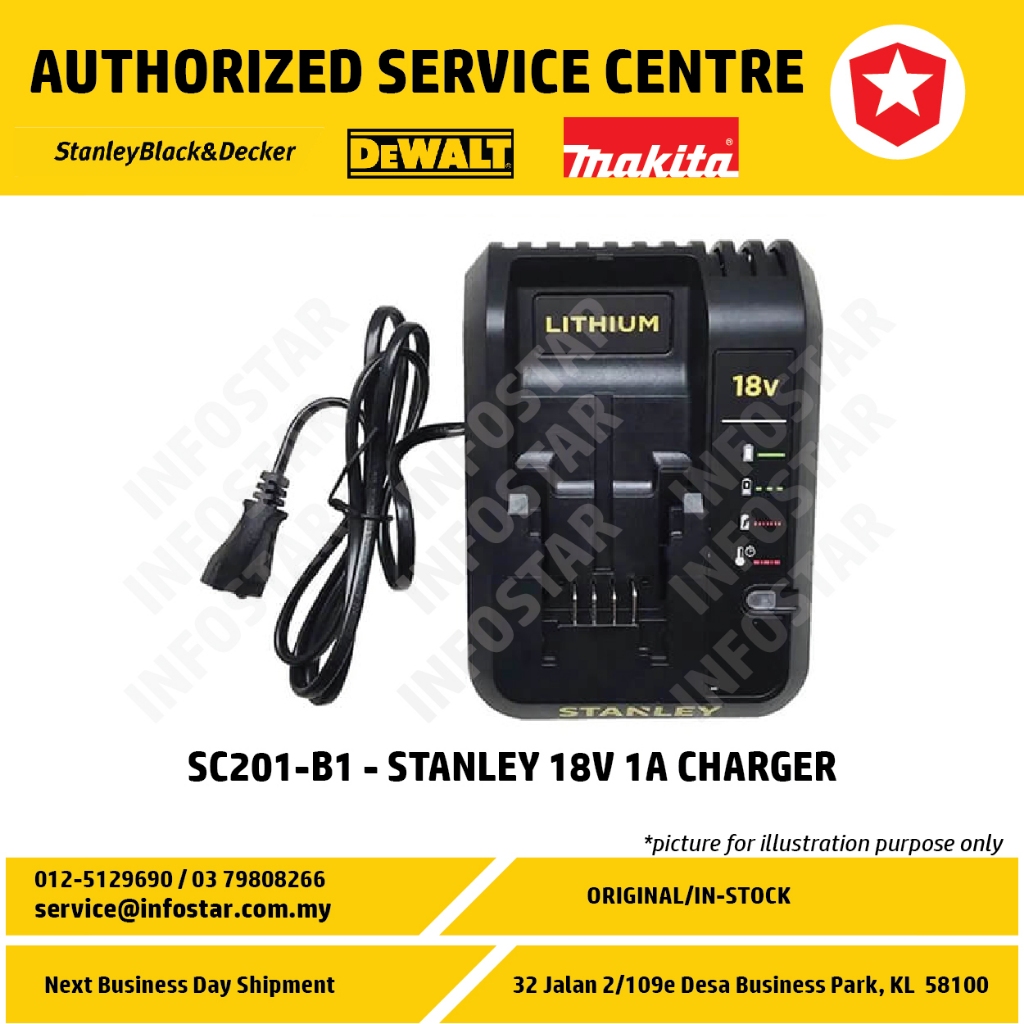 ORIGINAL STANLEY SC201-B1 18V 1A CHARGER | Shopee Malaysia