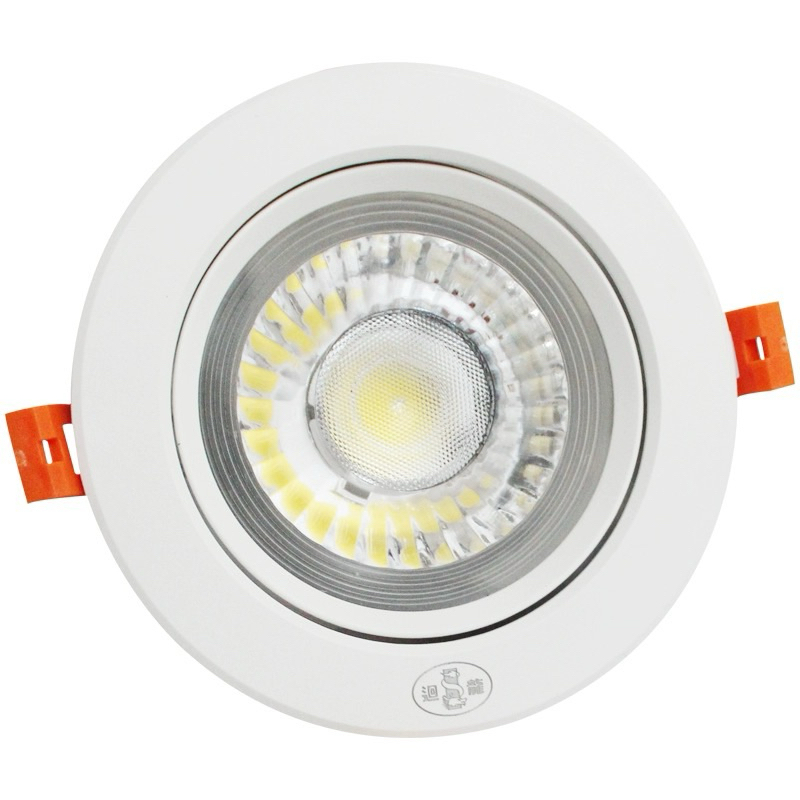 7W COB Warm White 3000k LED Eyeball Downlight / Downlight Round Lampu ...