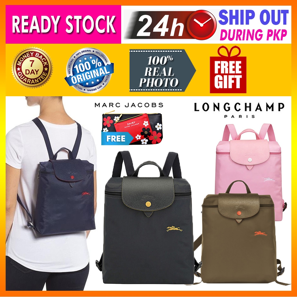 Ready Stock Original Longchamp Club Backpack L1699619 Thick Nylon Beg Kulit Wanita LC050 Shopee Malaysia