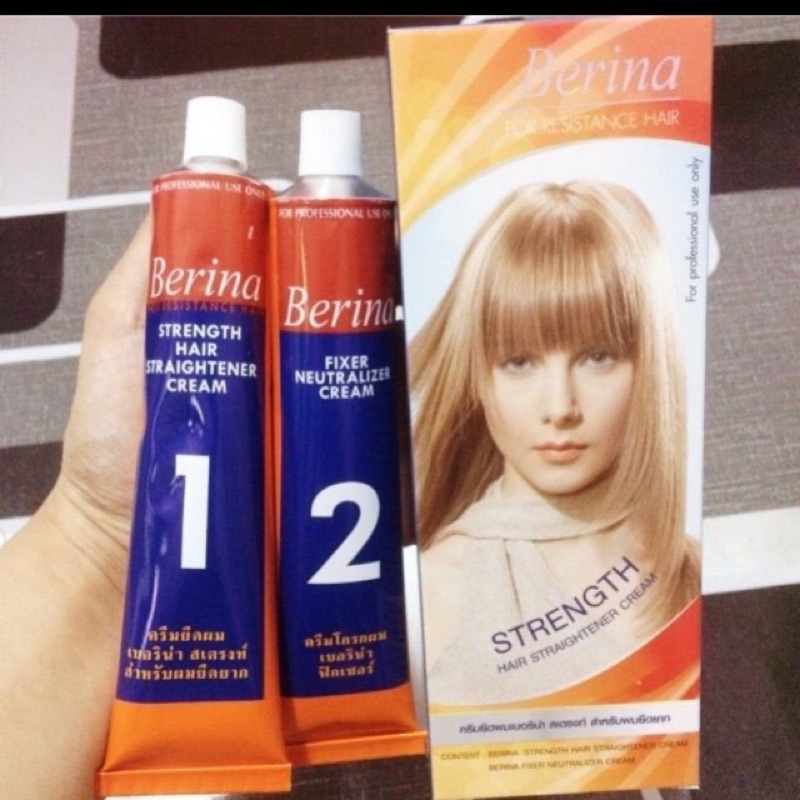 Berina Hair Straightener Cream 100 Original Shopee Malaysia