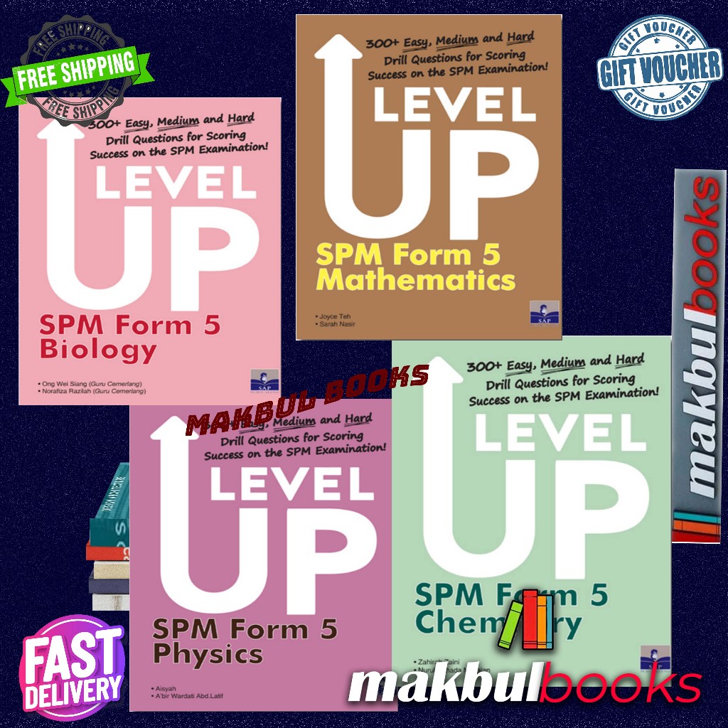 SAP LEVEL UP SPM FORM 5 CHEMISRY/ PHYSICS/ BIOLOGY/ MATHEMATICS (2024