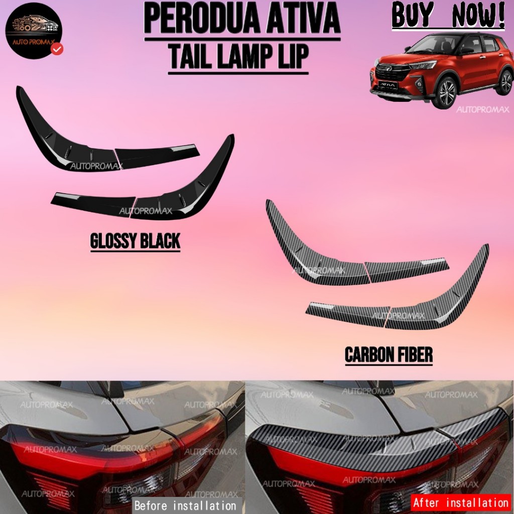 Autopromax Perodua Ativa Rear Tail Lamp Light Led Cover Sportivo Double 