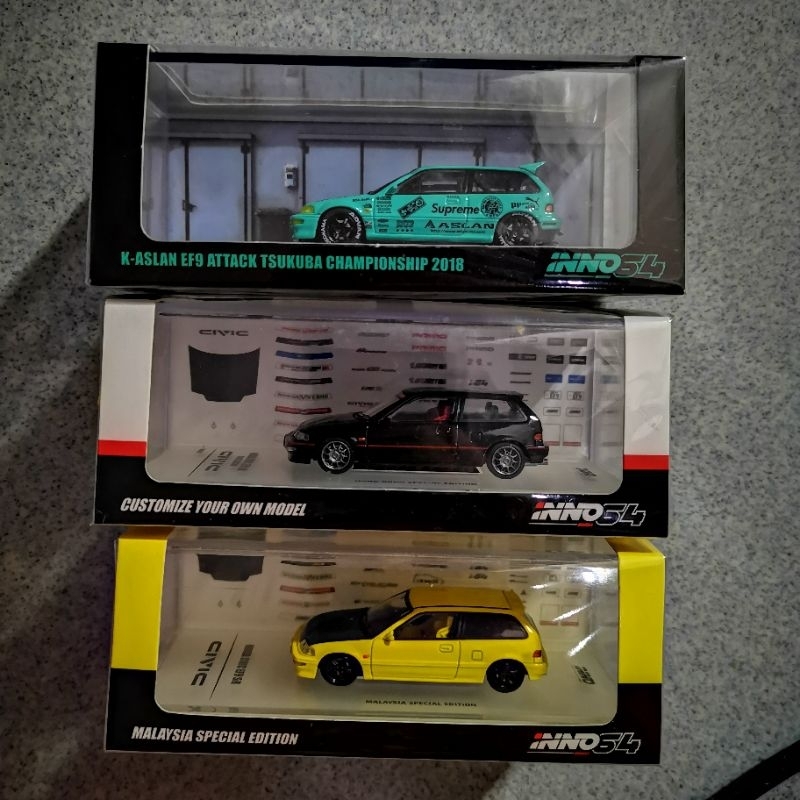 inno jdm honda civic ef9 sir kanjo racing tsukuba black edition ...
