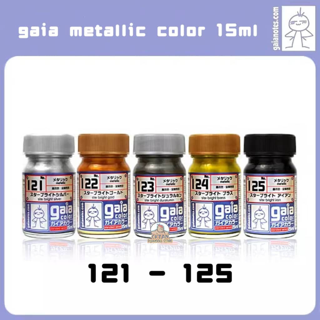 GAIA METALLIC COLOR STANDARD SERIES 15ML (121-126) | Shopee Malaysia