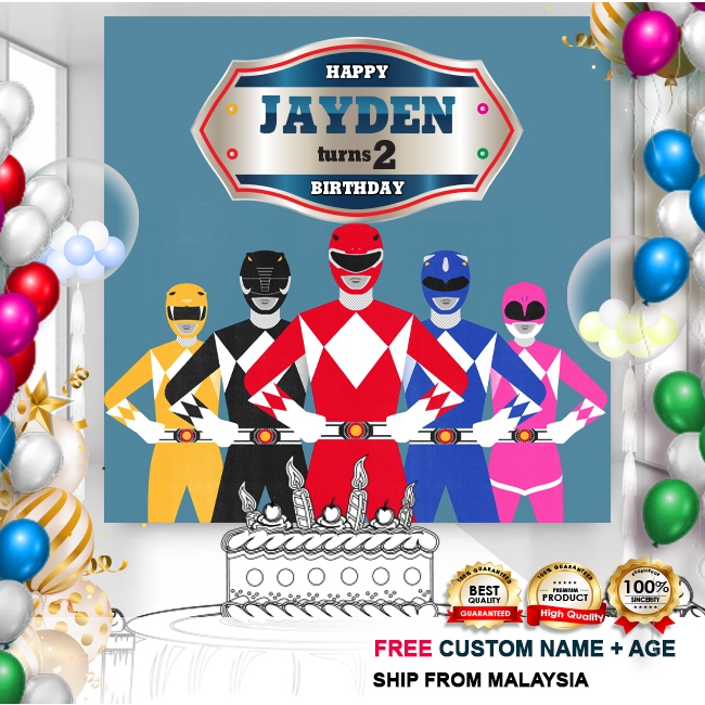 Banner Hari Jadi / Banner Hiasan - Power Rangers | Shopee Malaysia