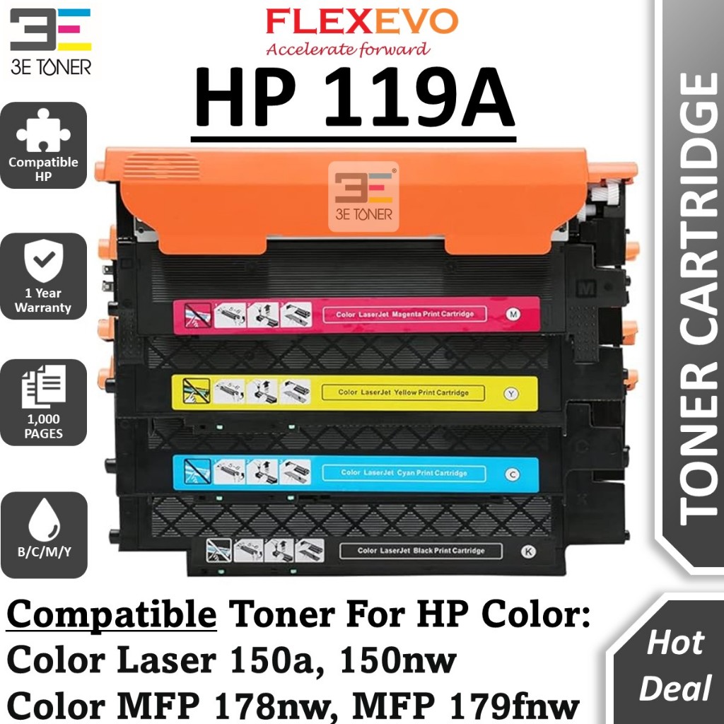 Compatible HP 119A W2090A W2091A W2092A W2093A 119 Toner for Color ...