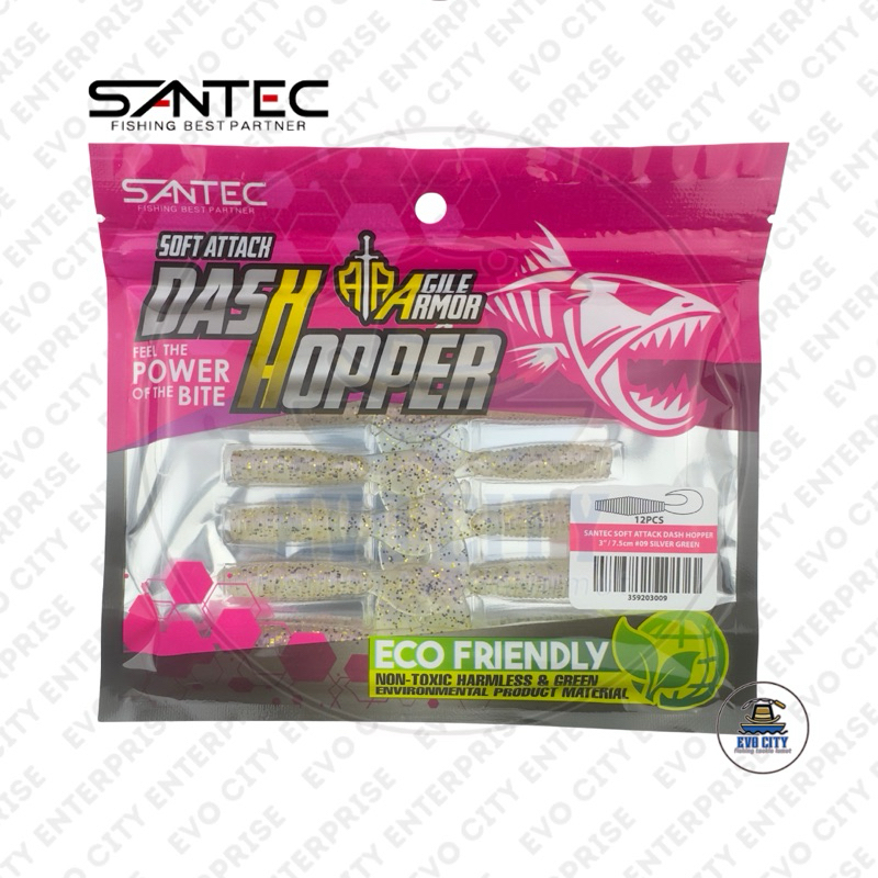Santec 3” Soft Attack Dash Hopper Soft Lure (12pcs) | Shopee Malaysia
