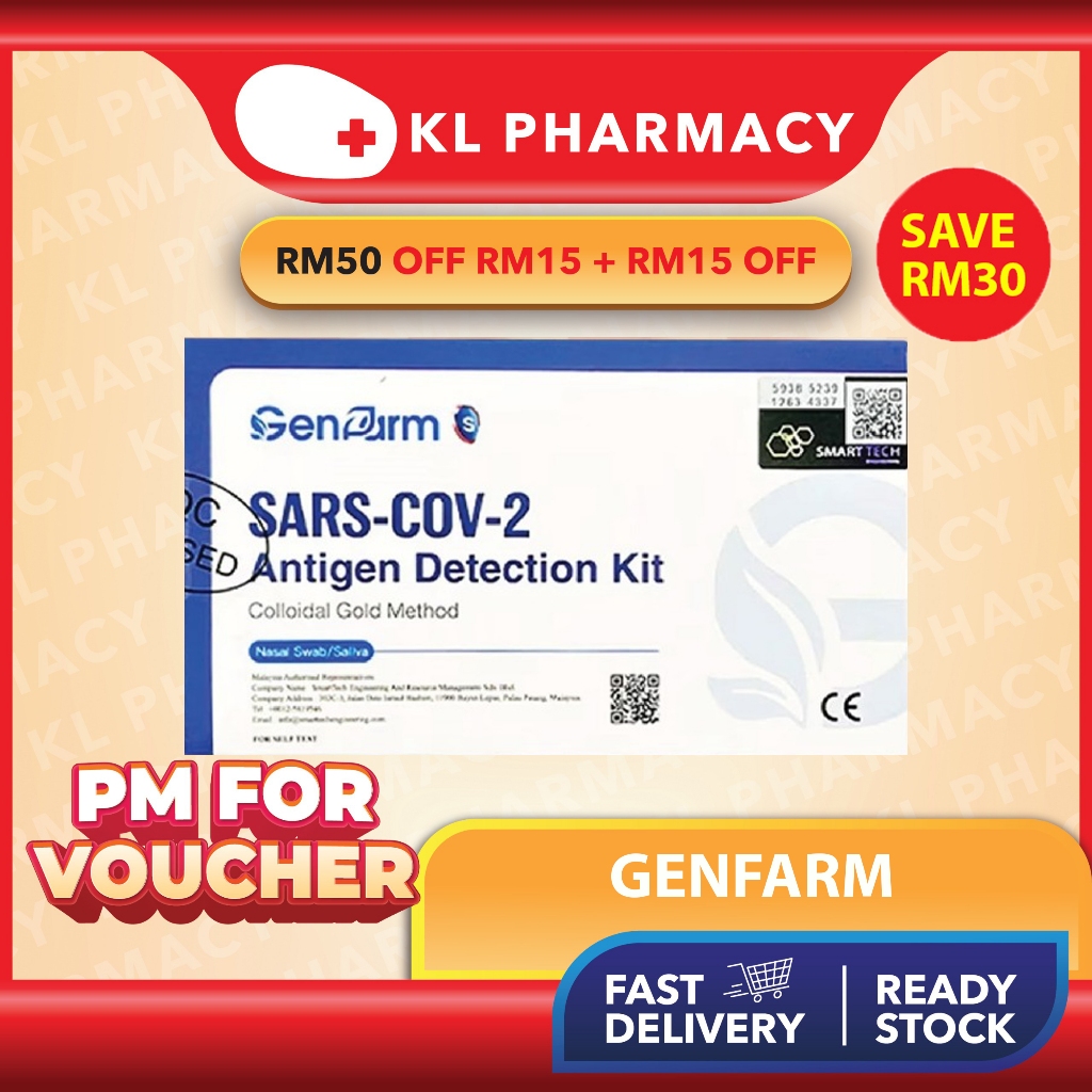 [KL PHARMACY] Genfarm Cov19 2 in 1 Home Self Antigen Rapid Detection
