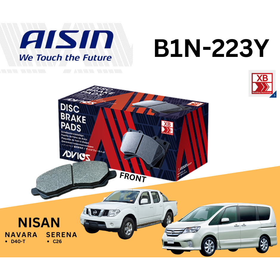 AdvicsAisin Heavy Duty Disc Brake Pad Front B1N223Y Nissan Frontier D4D ...