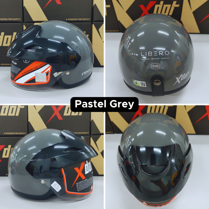 X-Dot G118 Libero Design Helmet/ Promosi / Topi Keledar Separuh 1/2 ...