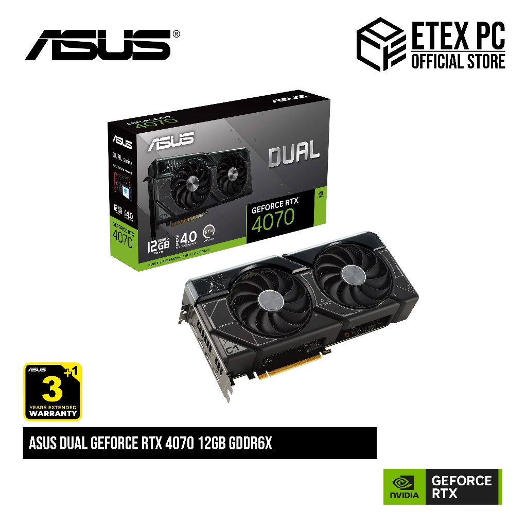 ASUS Dual GeForce RTX 4070 12GB GDDR6X # DUAL-RTX4070-12G | Shopee Malaysia