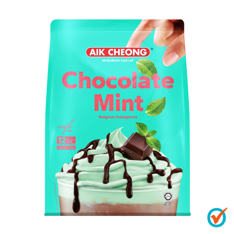 AIK CHEONG Cafe Art Chocolate Drinks 456g (12 sachets x 38g) - Mint ...