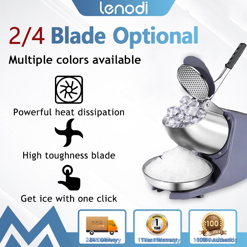 🔥Ready Stock🔥ELECTRIC 2/4 blade ICE SHAVER ice crusher machine ABS ...