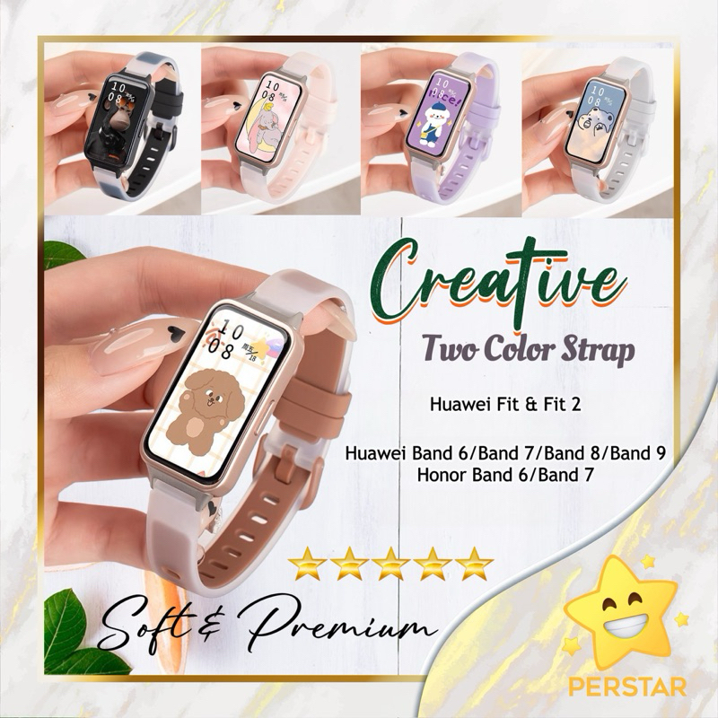 Creative Design Two Color Strap for Huawei Band 9/Band8/Band 7/Band 6 ...