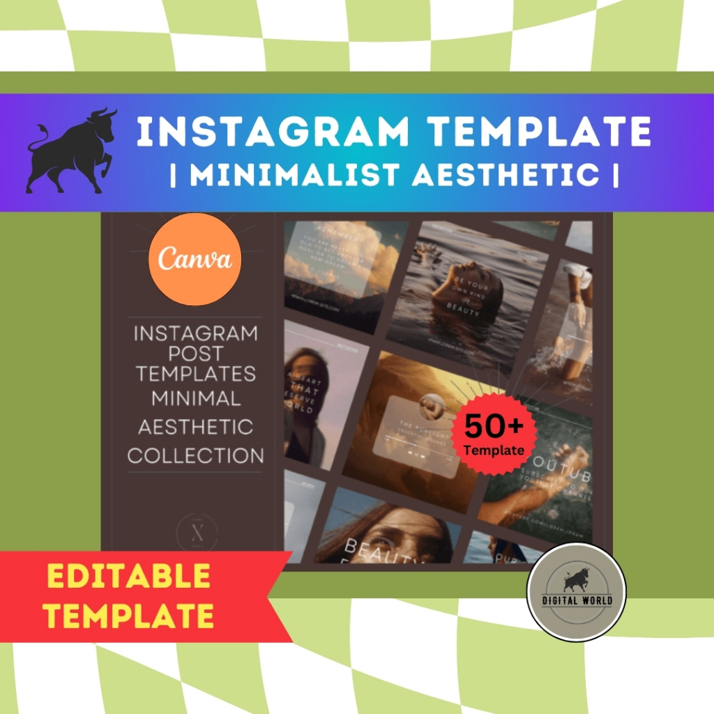 Aesthetic Vibe Instagram Template | Minimalist Instagram Template ...