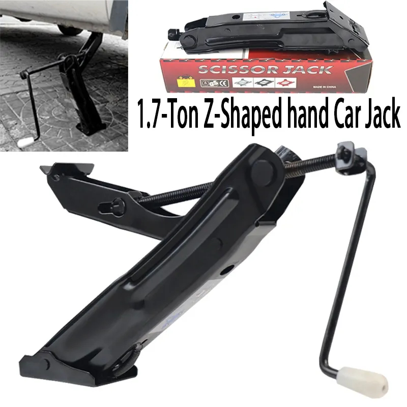 Foxsur Z shaped Hand Shake The Top Car Jack Tire Change Tool Jack