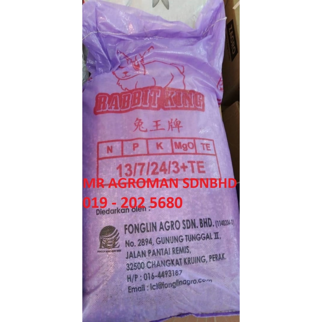 +-50KG RABBIT KING 13-7-24-3+TE (BAJA BUAH) | Shopee Malaysia