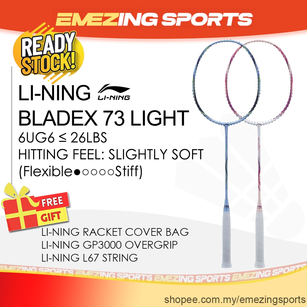 Li-Ning Bladex 73 Light Badminton Racquet Unstrung (Free Grip & String ...