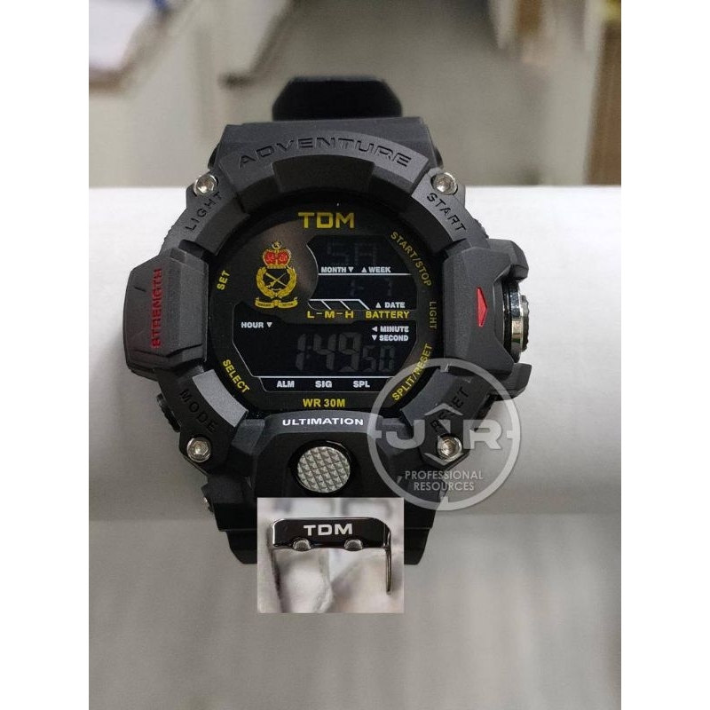 ORIGINAL JAM SUBMARINE TDM DARAT JNR 2401 ALL BLACK PREMIUM Shopee Malaysia