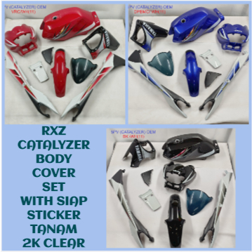 YAMAHA RXZ CATALYZER 5PV (11TH) BODY COVER SET WITH FUEL TANK STICKER ...
