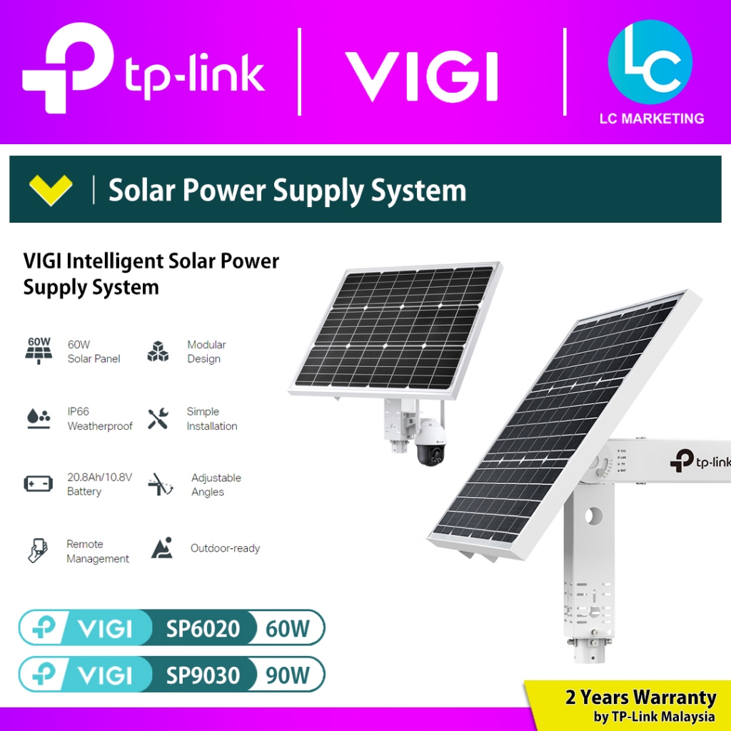 TP-LINK VIGI SP6020 / SP9030 VIGI Intelligent Solar Power Supply System ...