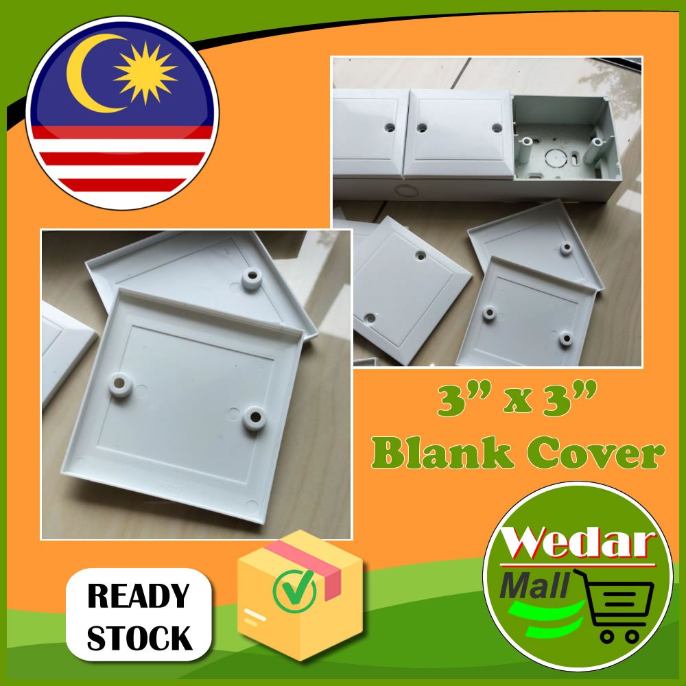 PVC blank cover plain plate 3 inch x 3 inch socket box blank cover 86