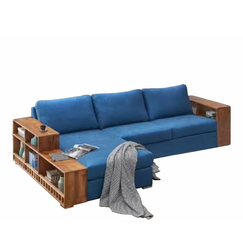 Arturo - Enya Solid Teak Wood L-Shape Sofa | Shopee Malaysia