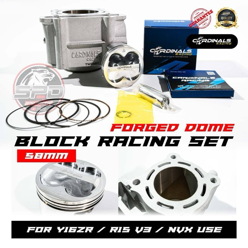 Block Racing Set Forged Dome 58mm for Y16ZR / R15 V3 / NVX Cardinals ...