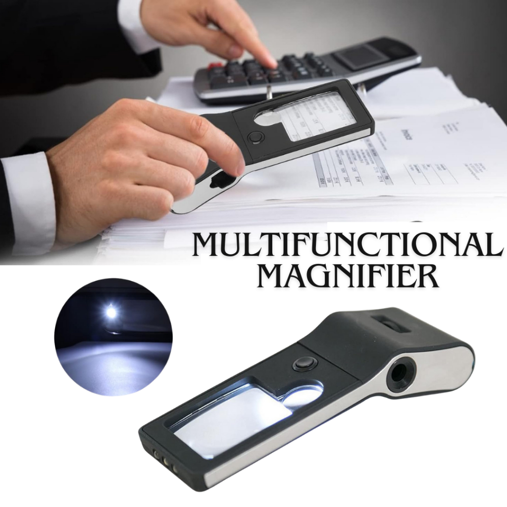 [ READY STOCK ] Multifunction Magnifier HD 3X Large Mini Magnifying