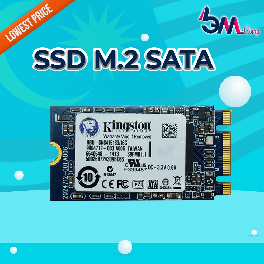 Kingston RBU-SNS4151S3 16GB/32GB/128GB Solid State SSD M.2 SATA III ...