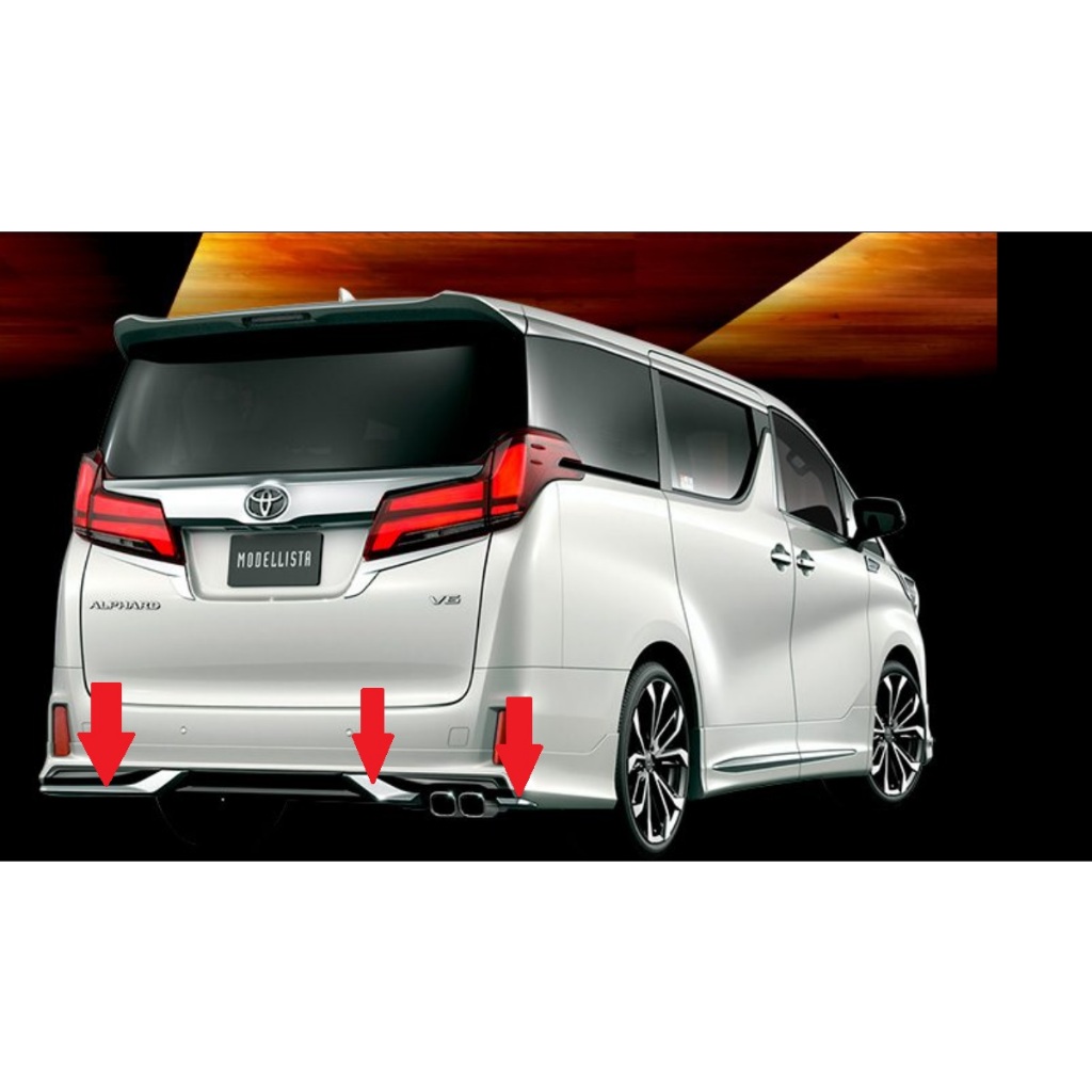 READY STOCK! Toyota Alphard & Vellfire Modellista Rear Lip Chrome ...