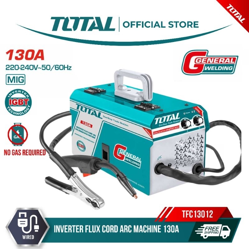 Total Inverter Flux Cord arc Welding (FCAW) Machine 130A - TFC13012 ...