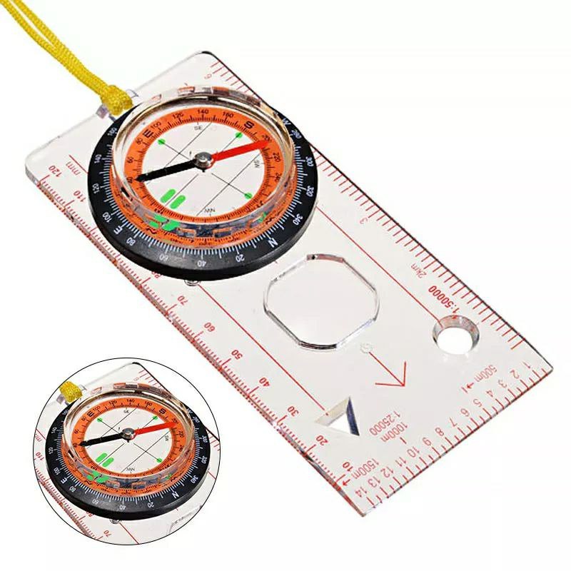 Multifunctional Compass Map Scale Outdoor Camping Map Ruler Compass ...