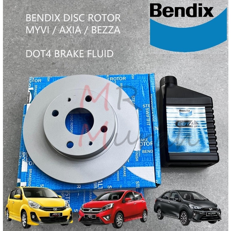Original Bendix Myvi Lagibest front disc rotor Icon/Axia/Bezza /Brake