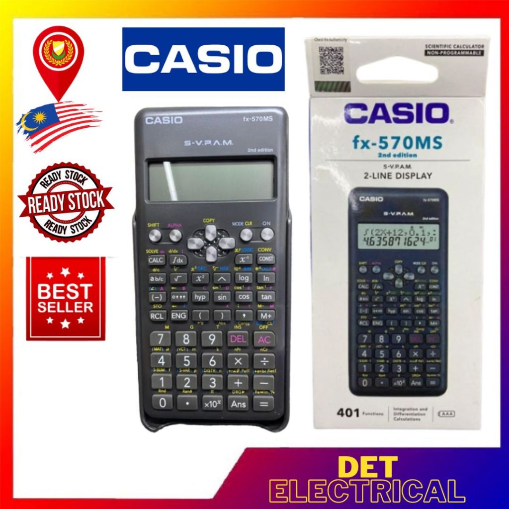 🔥 READY STOCK!!! 🔥Scientific Calculator Casio fx-570ms for School ...