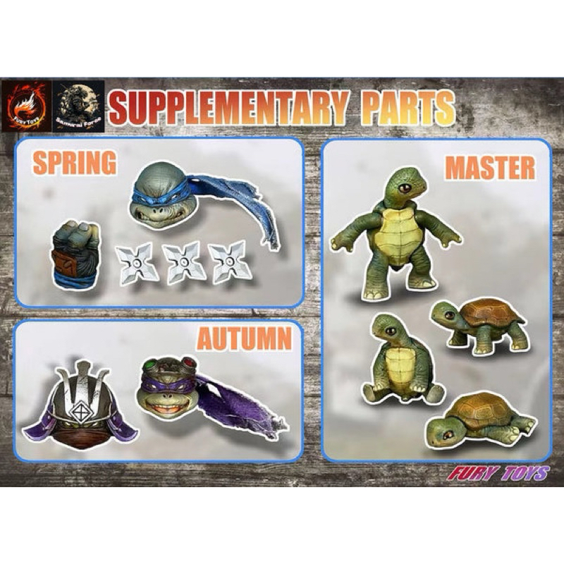 Fury Toys 1/12 Scale Action Figure TMNT Samurai Force Wave 2 ...