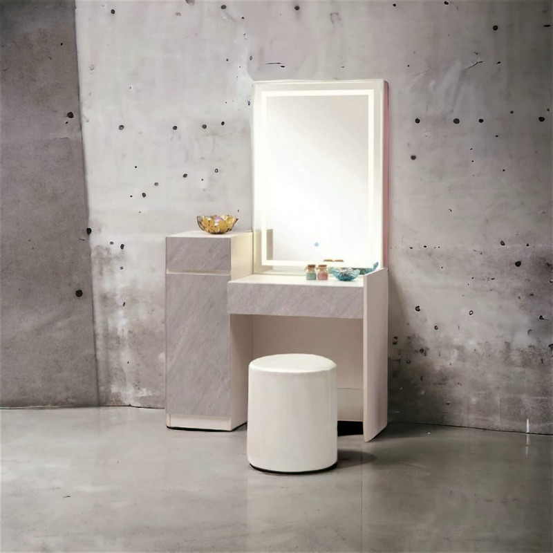 LED Bedroom set with sensor light Sliding Wardrobe & Chesterfield Divan