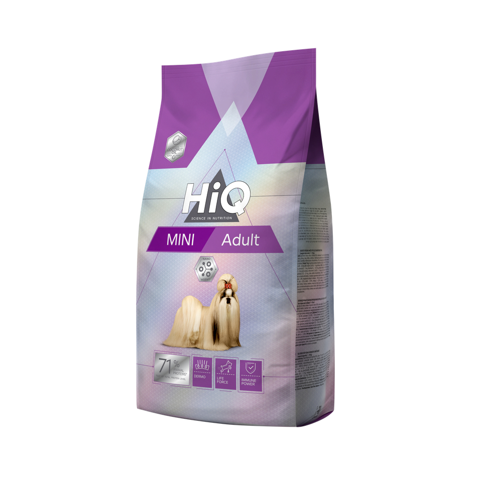 HiQ Mini Adult 7kg | for Junior Dogs of Small & Mini Breeds | Shopee ...