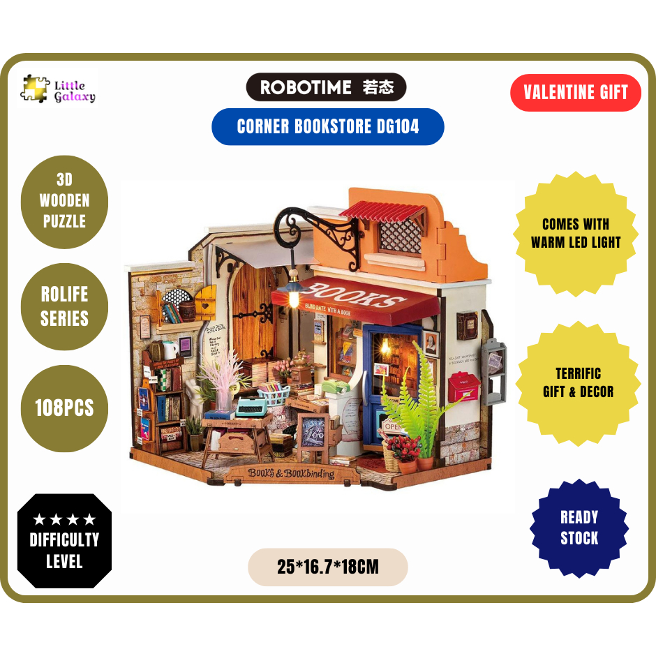 [Ready Stock] Robotime Rolife 3D DIY Miniature House Kit Corner ...