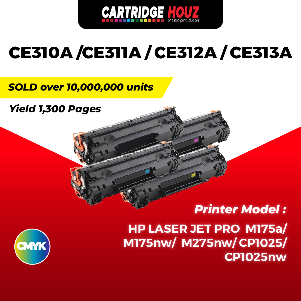 [Set]Compatible HP CE310A CE311A CE312A CE313A 126A Colour Toner Ink ...