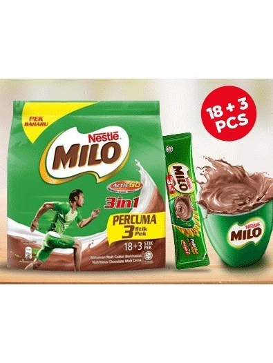 Milo 3in1 Extra 3 Sticks Pek Nilai | Shopee Malaysia