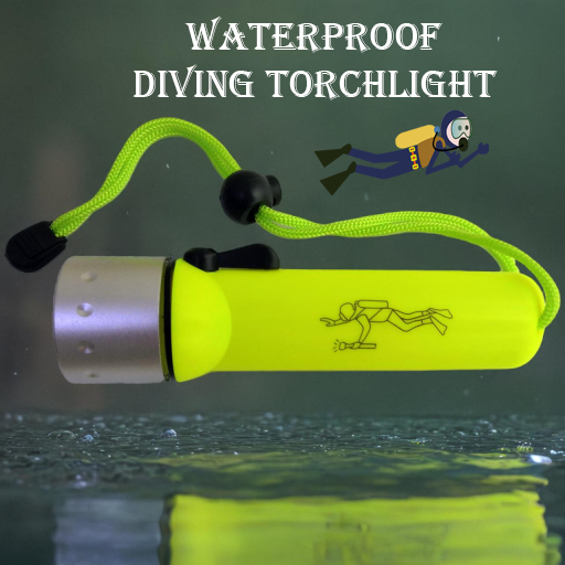 Professional Diving LED Torchlight Flashlight Waterproof Strong Light