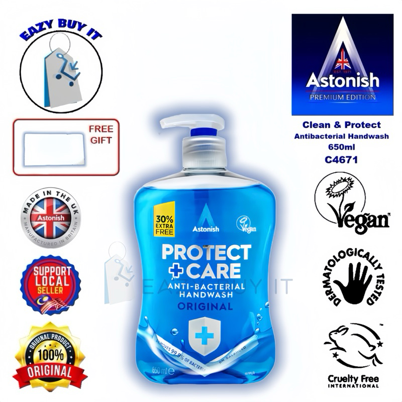 ASTONISH Clean & Protect Antibacterial Handwash (C4671) - 650ML ...