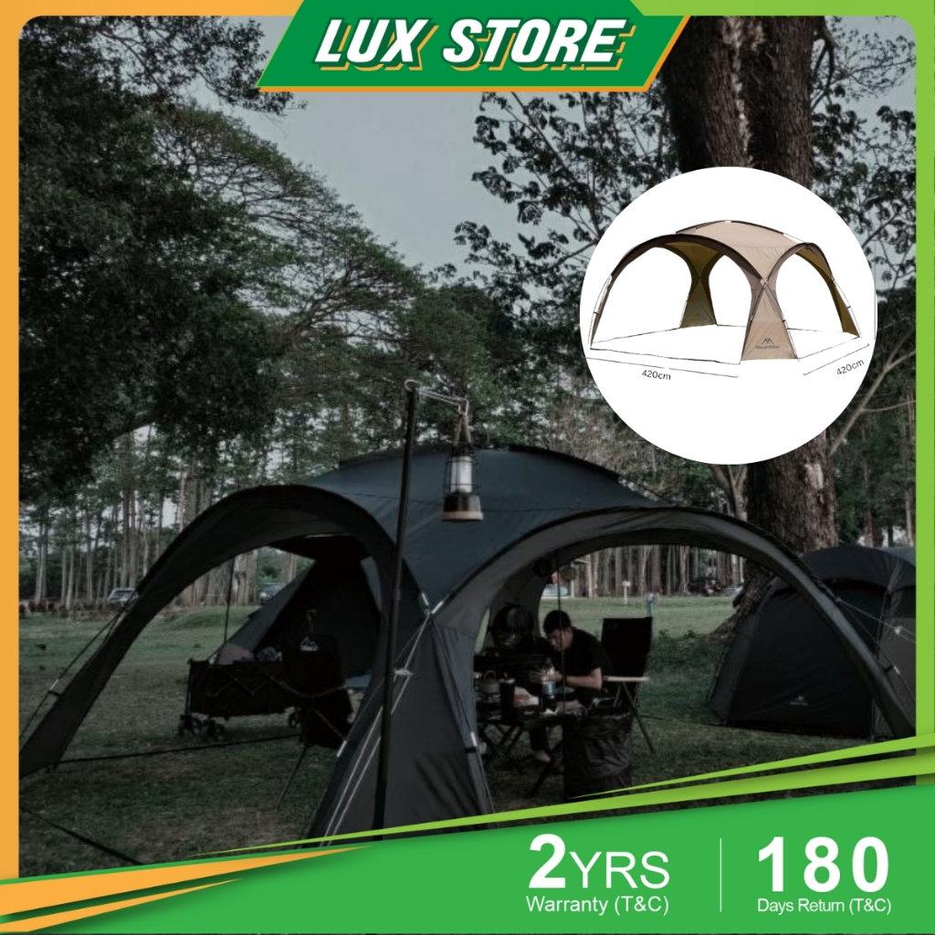 MOUNTAINHIKER Portable Dome Shelter Black Coating Outdoor Tent Shelter