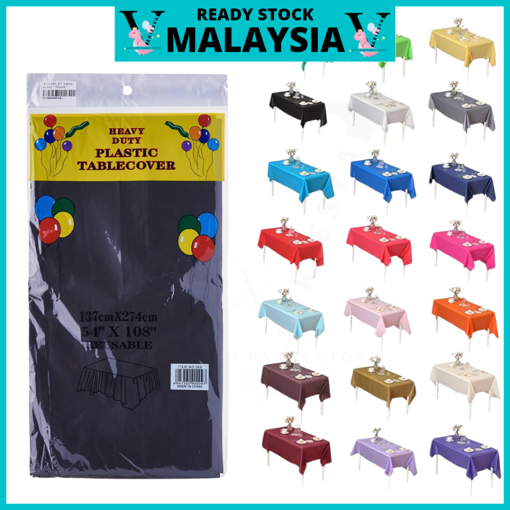 Plastics Table Cloth Cover Picnic Tableware Birthday Party Waterproof